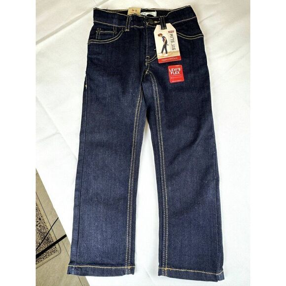 NWT Boy's Levi's Performance 511 Slim Stretch Jeans Size 4 Regular Dark Wash - Picture 1 of 9